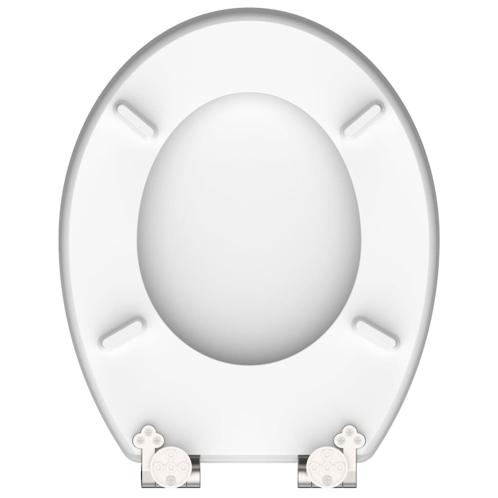SCHÜTTE High Gloss Toilet Seat with Soft-Close BLUE WOOD MDF
