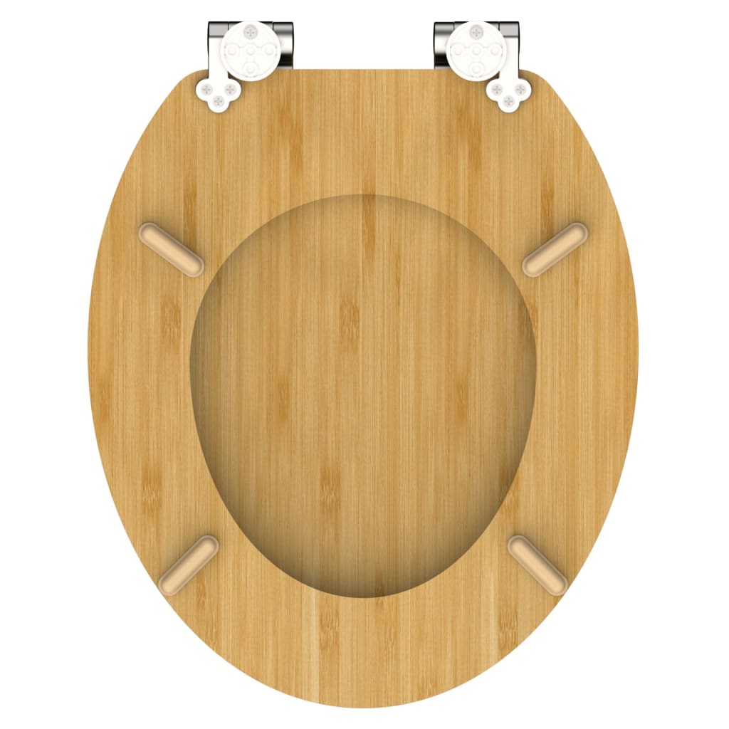 SCHÜTTE Toilet Seat with Soft-Close NATURAL BAMBOO