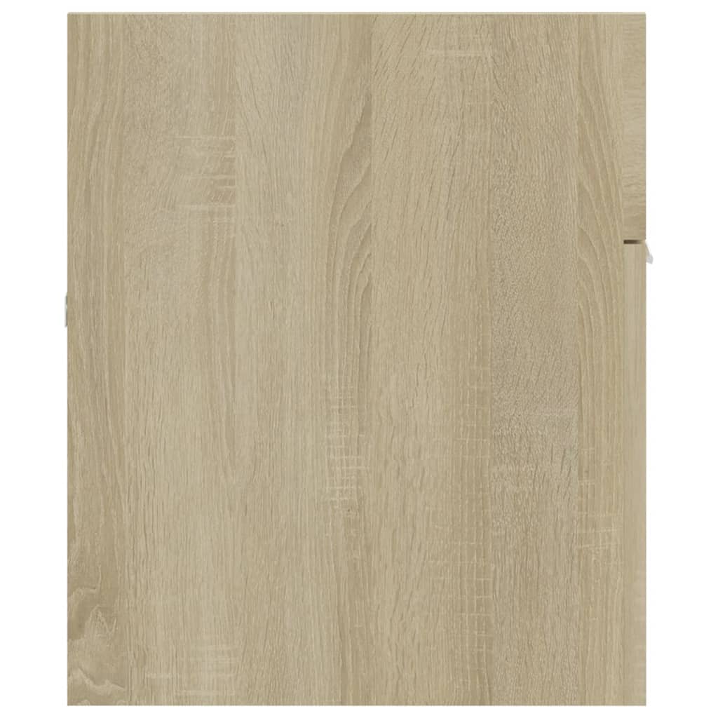 Sink Cabinet with Built-in Basin Sonoma Oak Engineered Wood
