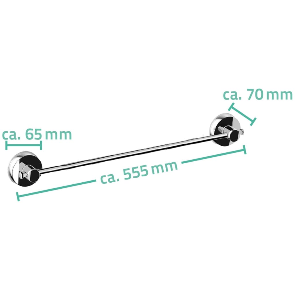 Towel Rail 55.5x7x6.5 cm Chrome 12120000