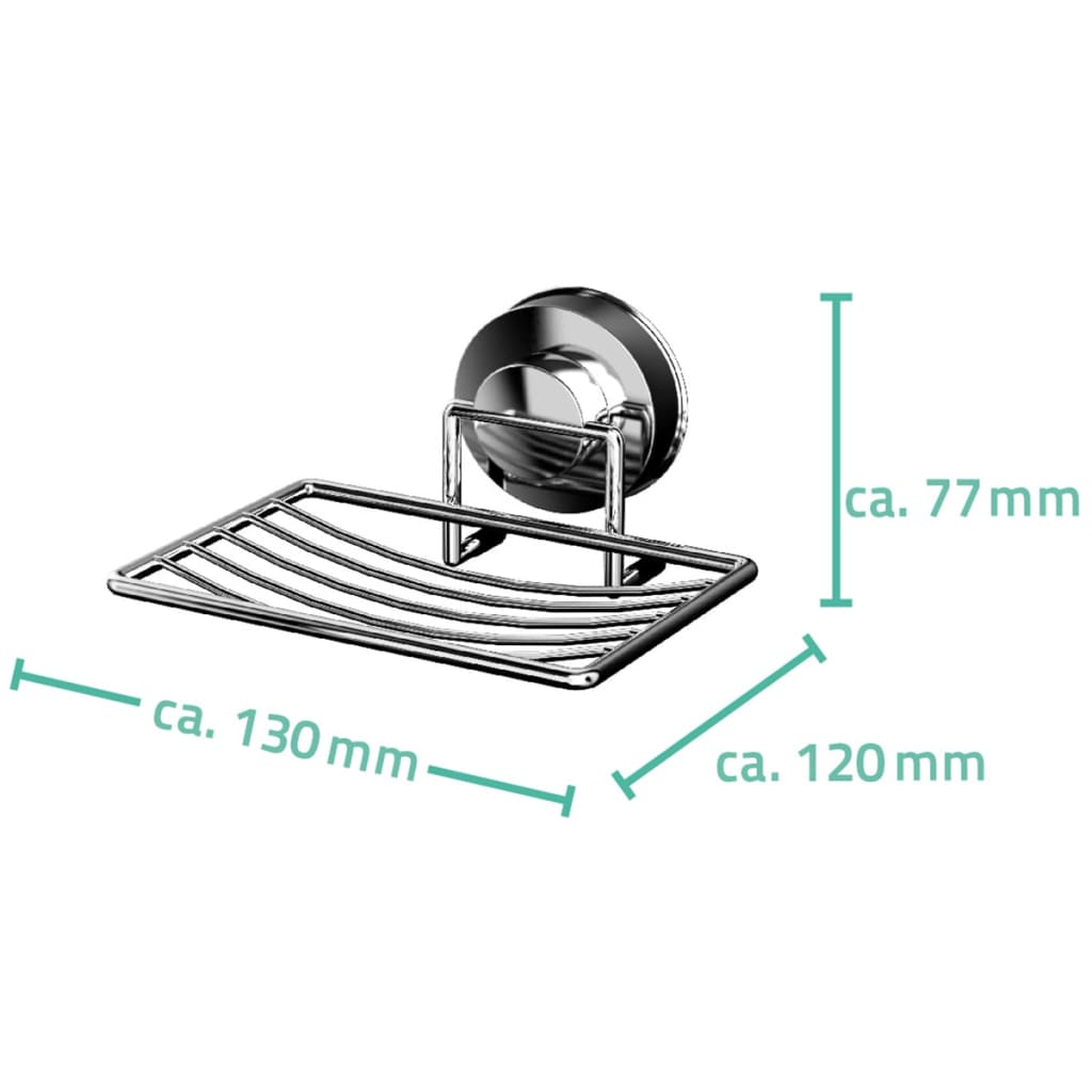 Shower Soap Dish 13x12x7.7 cm Chrome 12040100