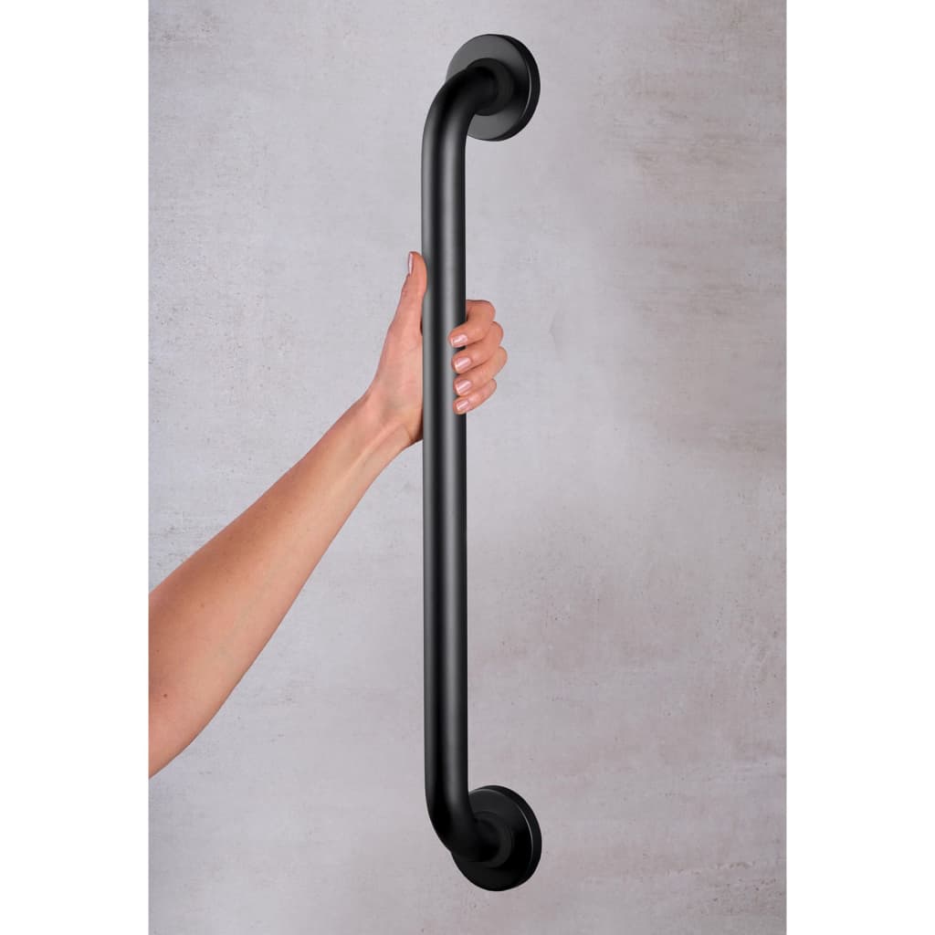 Grab Bar 60 cm Black Aluminium