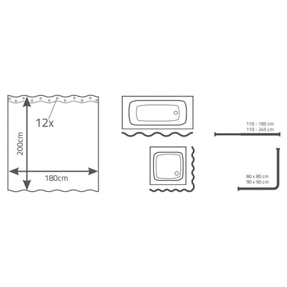 Shower Curtain Smile 180x200 cm