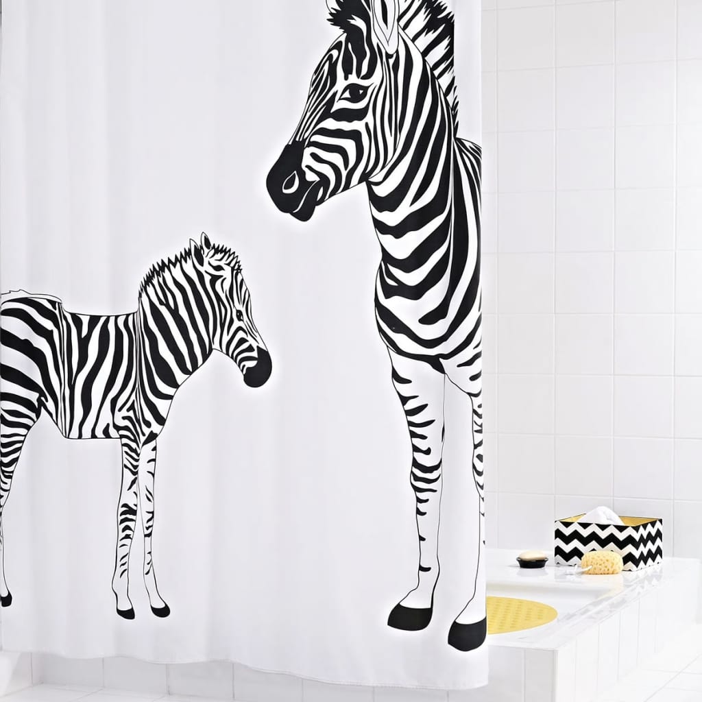 Shower Curtain Zebra 180x200 cm