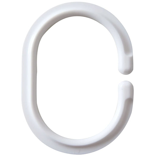 Shower Curtain Rings White 49301