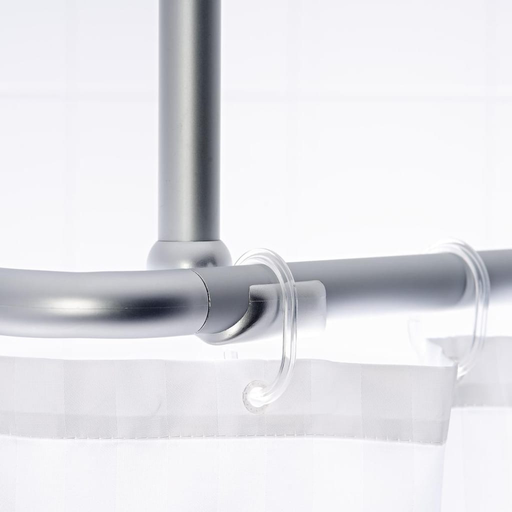 Shower Curtain Rod Support Chrome 55x2.5x2.5 cm