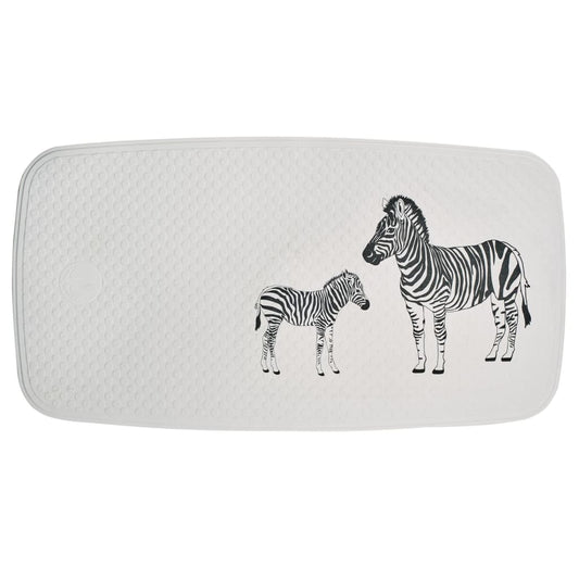 Bath Mat Zebra 38x72 cm White and Black