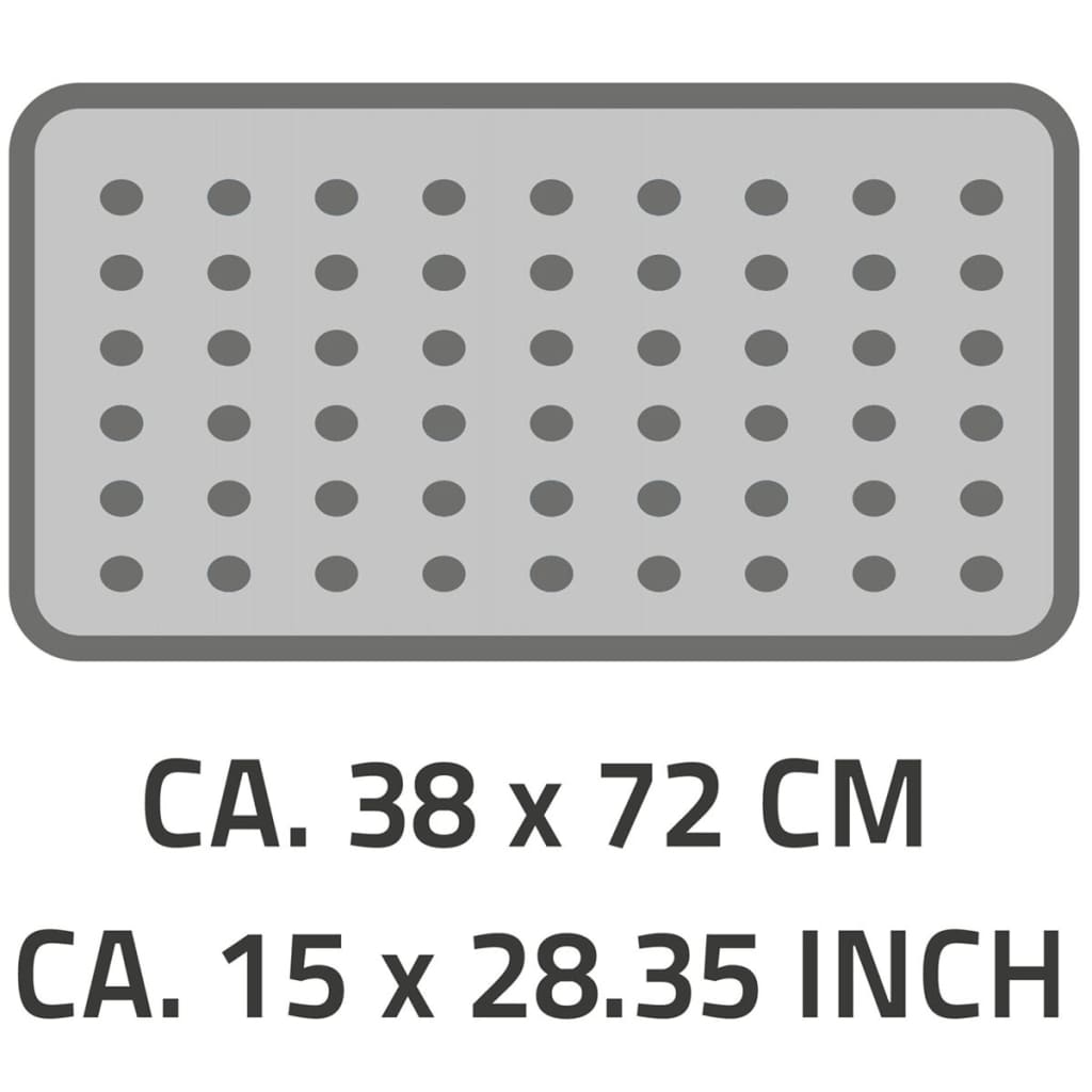 Non-Slip Bath Mat Plattfuß 72x38 cm Grey 67087