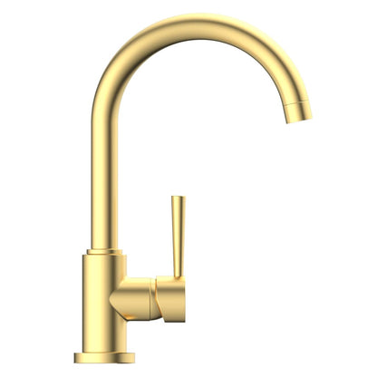 SCHÜTTE Kitchen Mixer Tap with Round Spout CORNWALL Matte Gold - Bend