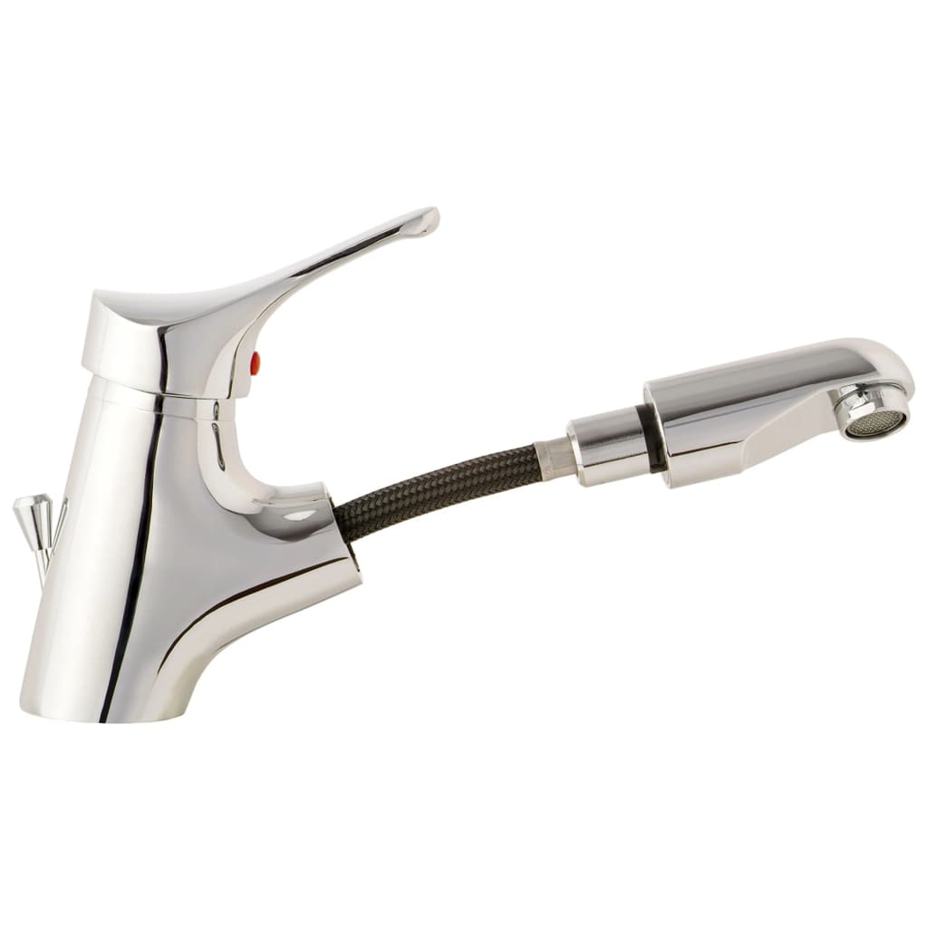 SCHÜTTE Basin Mixer with Pull-Out Spray ATTICA Chrome - Bend