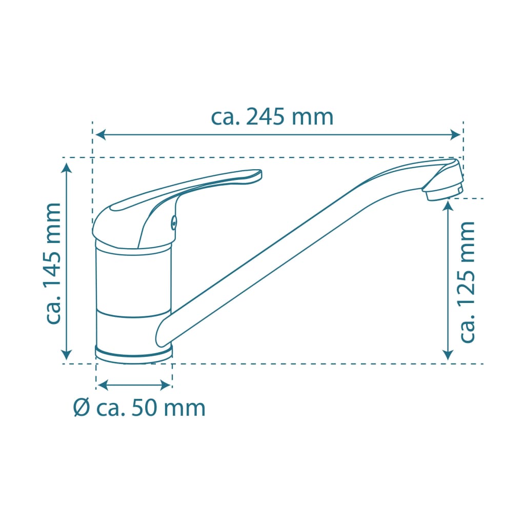 SCHÜTTE Sink Mixer FALCON Low Pressure Chrome - Bend