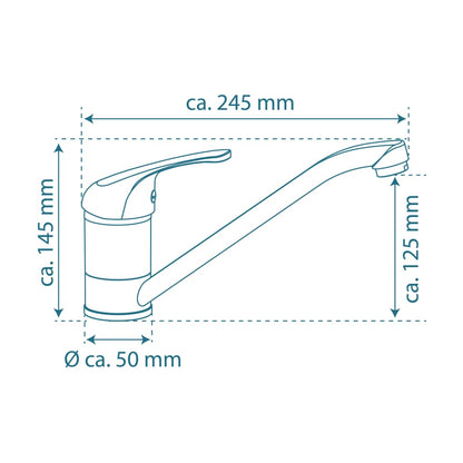 SCHÜTTE Sink Mixer FALCON Low Pressure Chrome - Bend