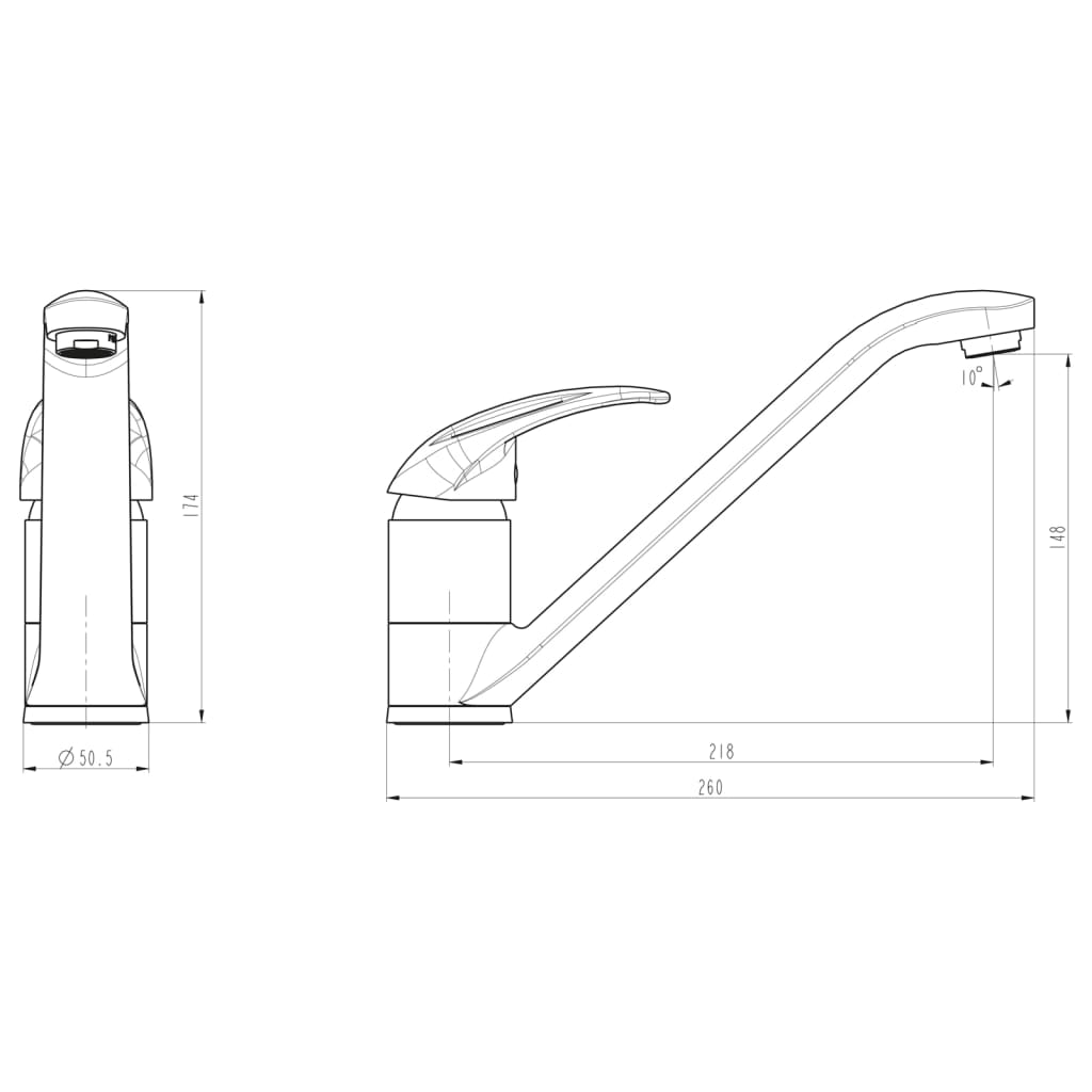 SCHÜTTE Sink Mixer ALBATROS Chrome - Bend