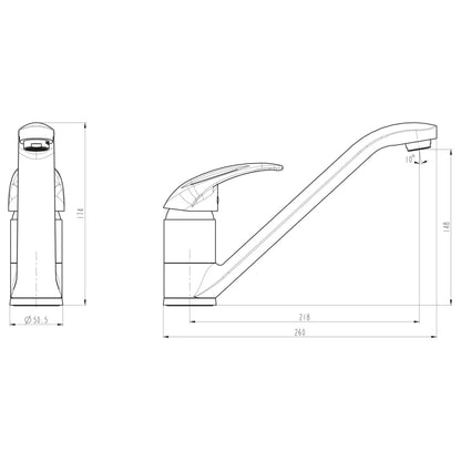 SCHÜTTE Sink Mixer ALBATROS Chrome - Bend