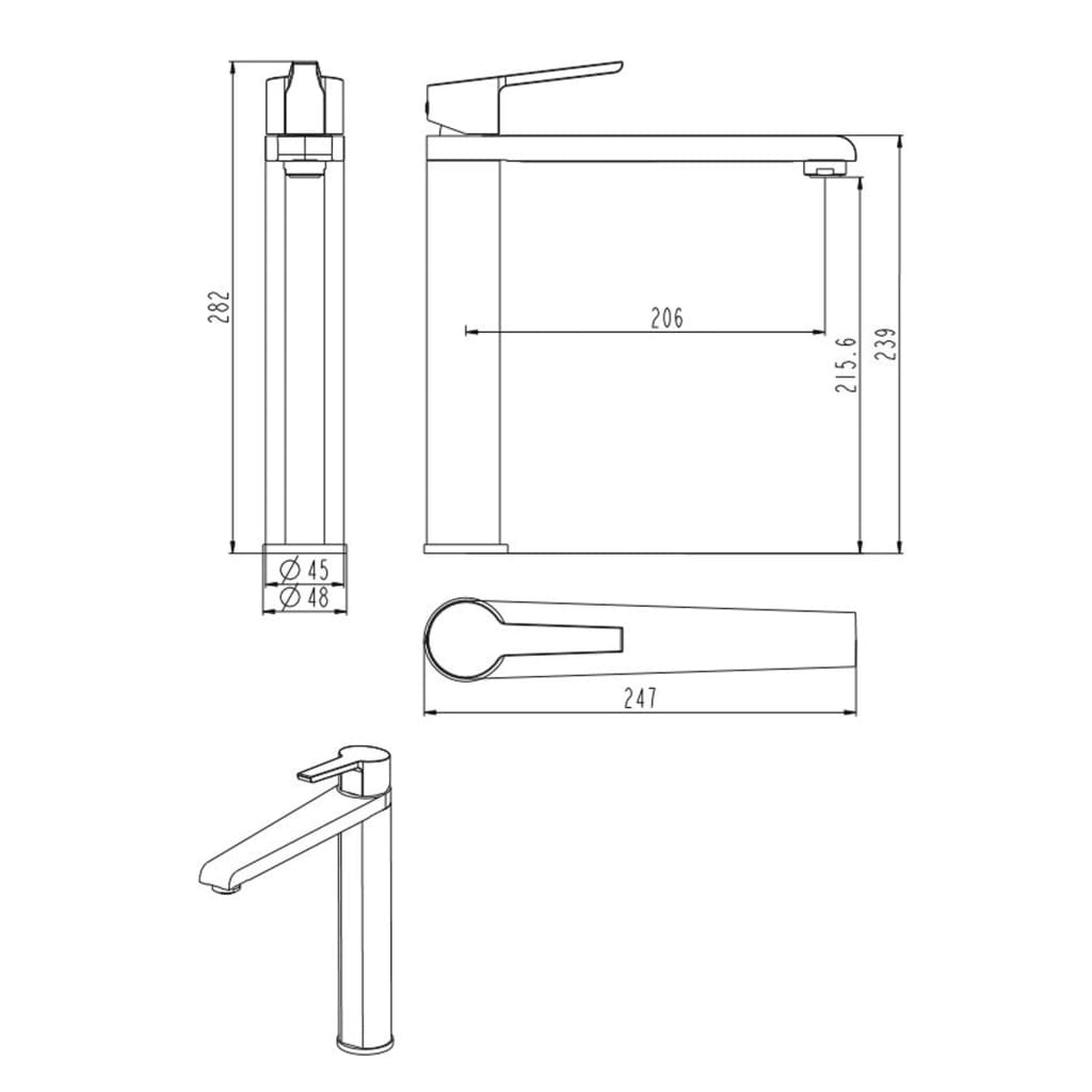 SCHÜTTE Sink Mixer VITA Chrome