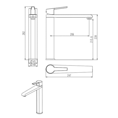 SCHÜTTE Sink Mixer VITA Chrome