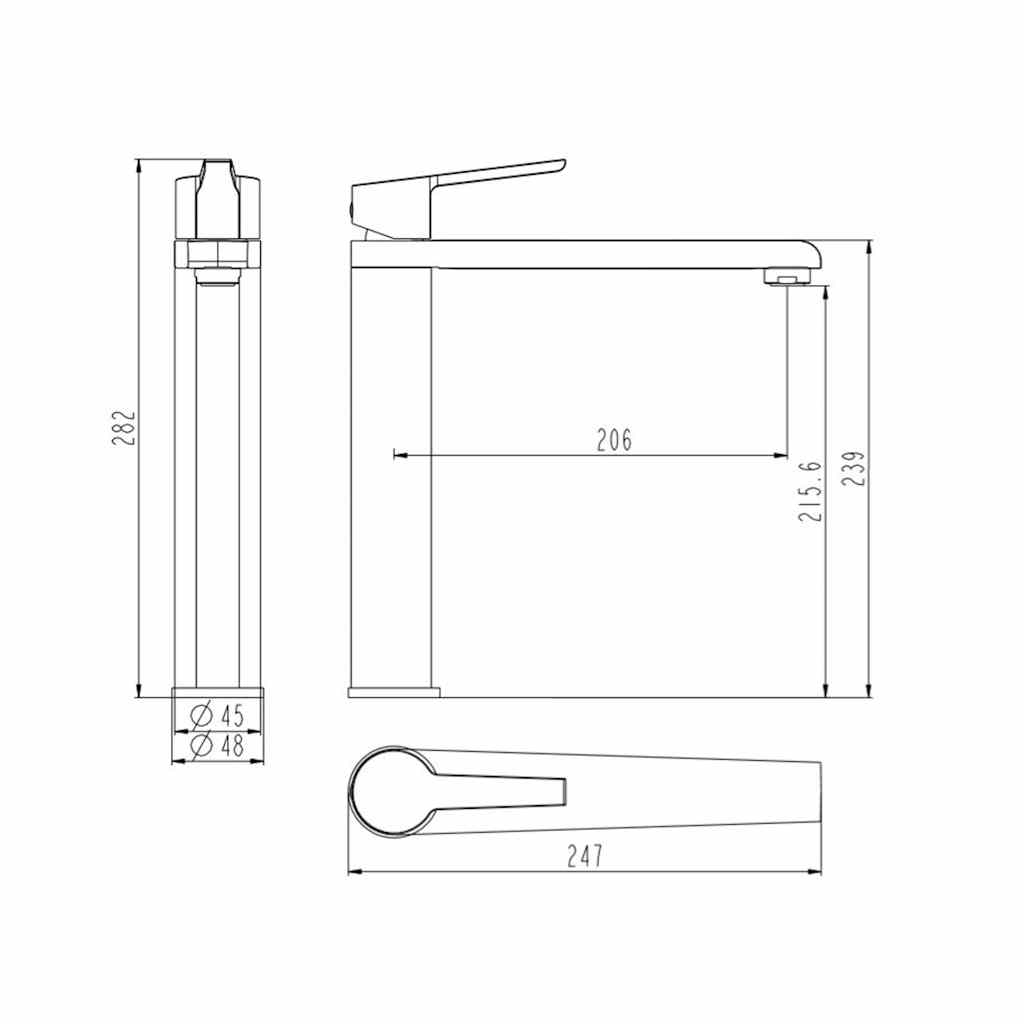 SCHÜTTE Sink Mixer VITA Matt Black