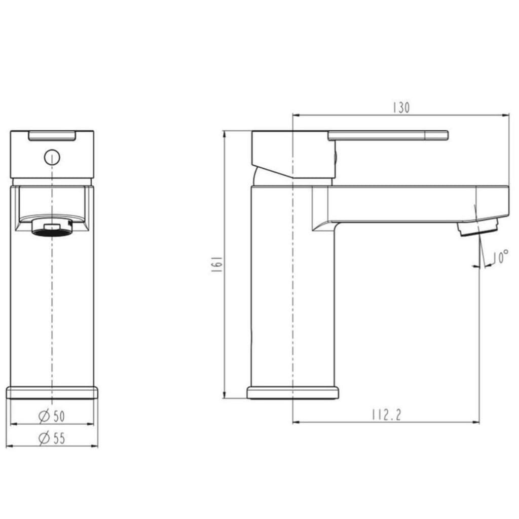 SCHÜTTE Basin Mixer ELEPHANT Chrome - Bend