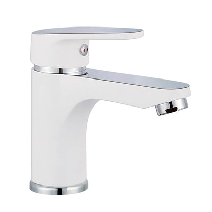 SCHÜTTE Basin Mixer Tap ALASKA White and Chrome - Bend