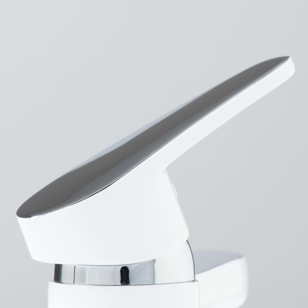 SCHÜTTE Basin Mixer Tap ALASKA White and Chrome - Bend