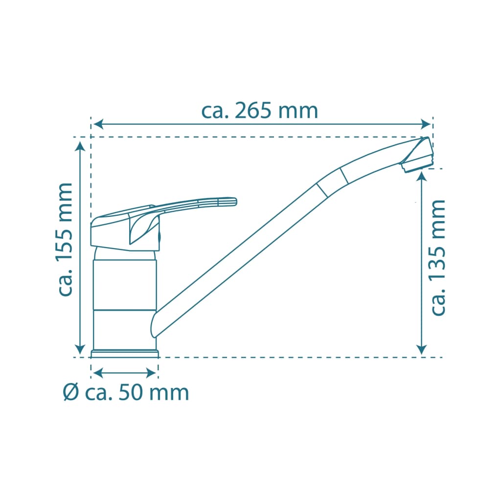 SCHÜTTE Sink Mixer DANTE Chrome - Bend