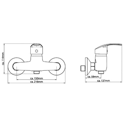 SCHÜTTE Shower Mixer SIRANI Chrome - Bend