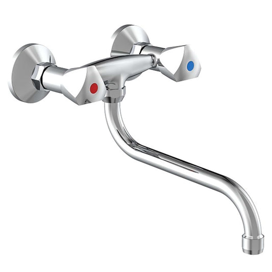 SCHÜTTE 2-Handle Wall Sink Mixer CESTI Chrome