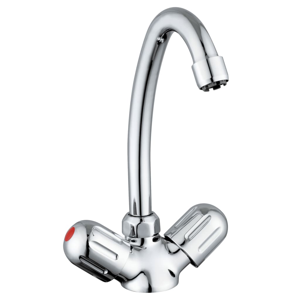 SCHÜTTE 2-Handle Sink Mixer PERUZZI Low Pressure Chrome - Bend