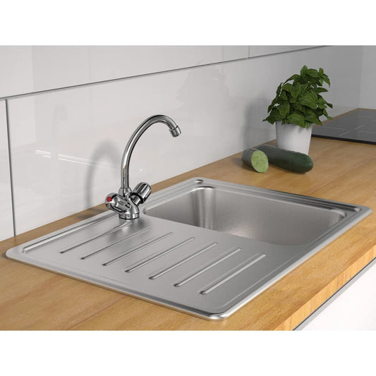 SCHÜTTE 2-Handle Sink Mixer PERUZZI Low Pressure Chrome - Bend