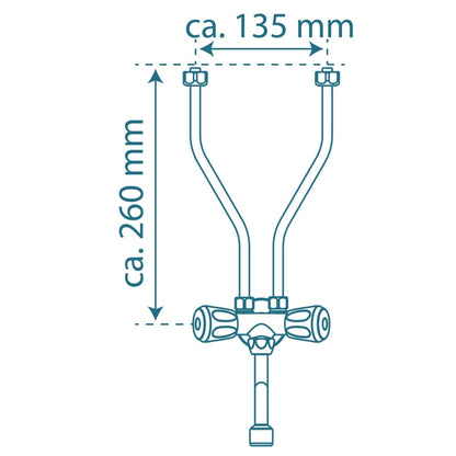 SCHÜTTE 2-Handle Sink Mixer Low Pressure Chrome