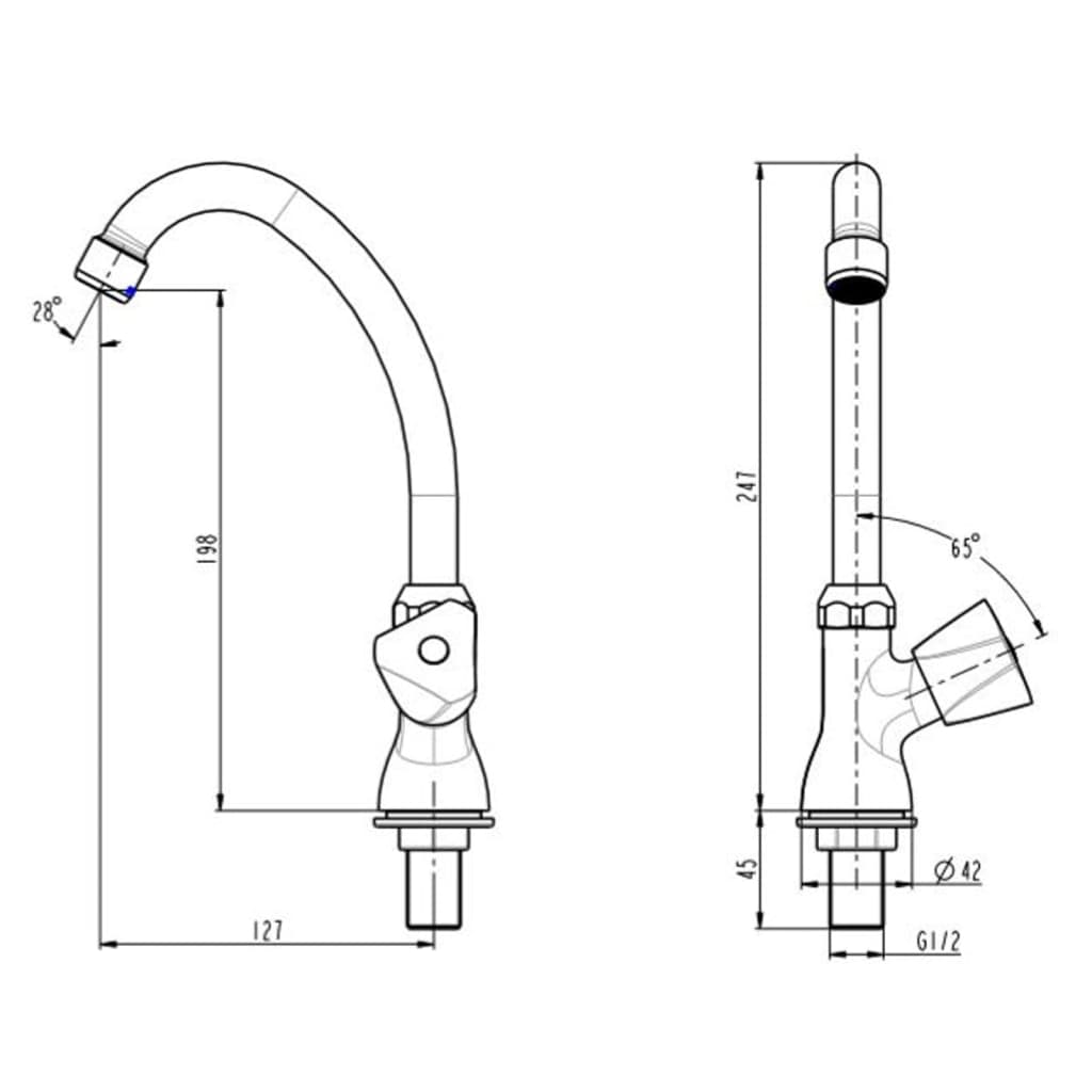 SCHÜTTE Cold Water Swivel Tap CARNEO Chrome