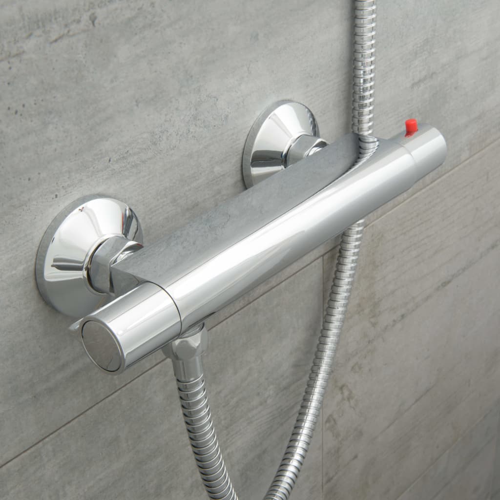 SCHÜTTE Thermostatic Shower Mixer Tap VICO Chrome - Bend