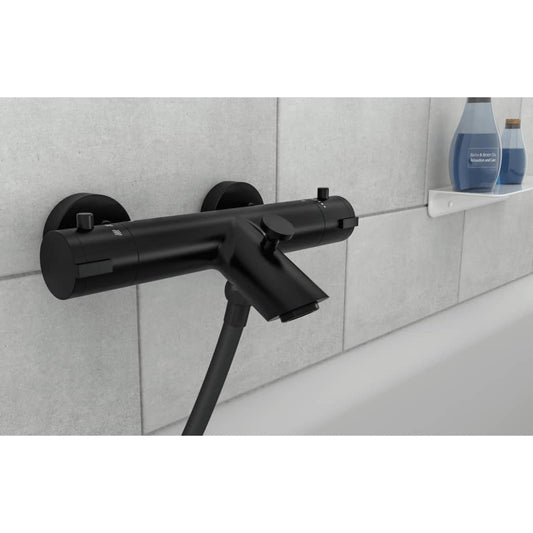 SCHÜTTE Thermostatic Bath-Shower Mixer Tap LONDON Matte Black