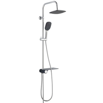 SCHÜTTE Overhead Shower Set with Lateral Tray AQUASTAR Chrome-Anthracite