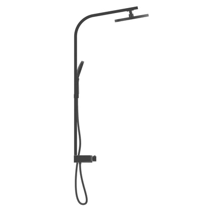 SCHÜTTE SAMOA RAIN Overhead Shower Set in Matte Black - Bend