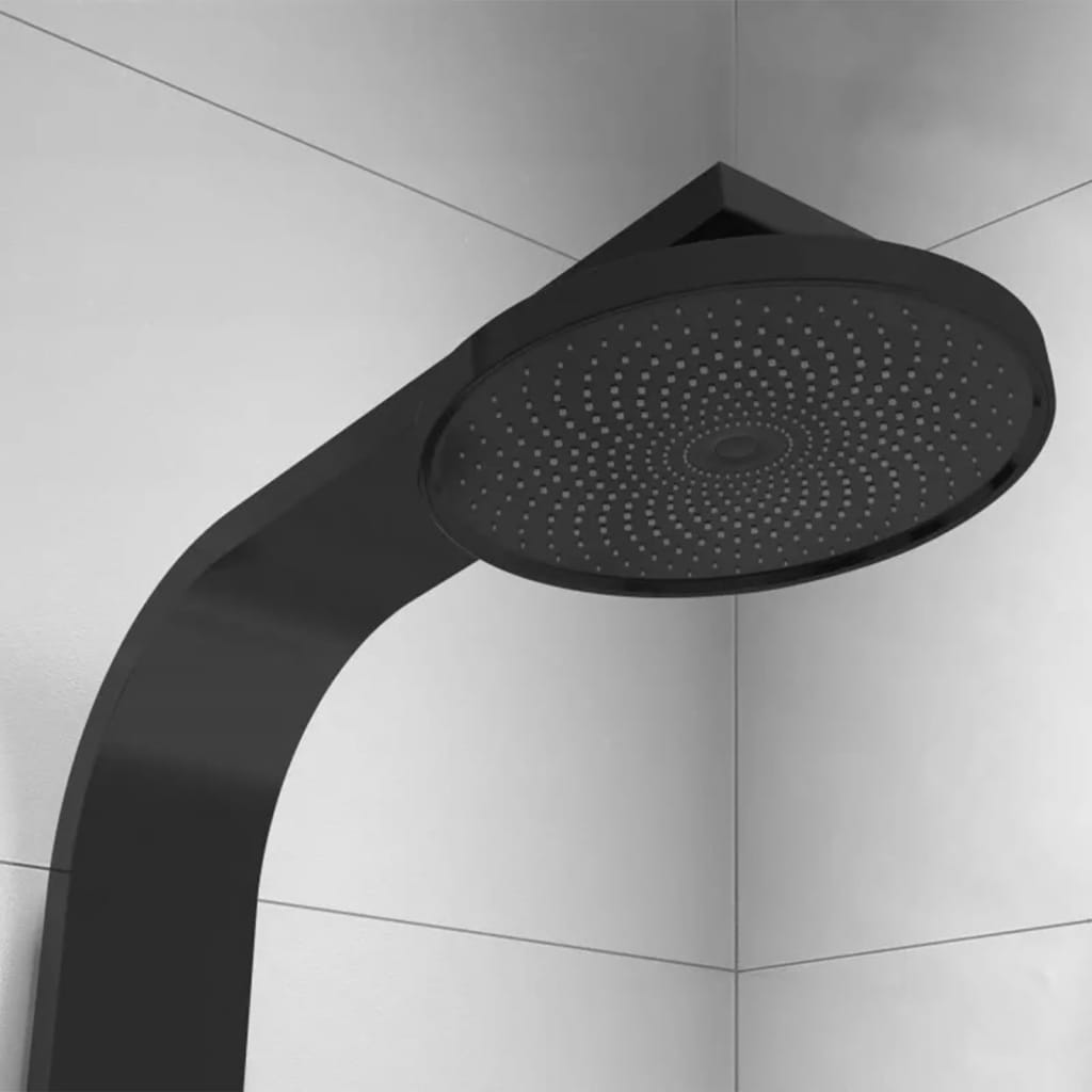 SCHÜTTE SAMOA RAIN Overhead Shower Set in Matte Black - Bend