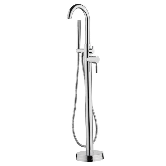 SCHÜTTE Bath Shower Mixer Tap with Shower Set CORNWALL Chrome - Bend