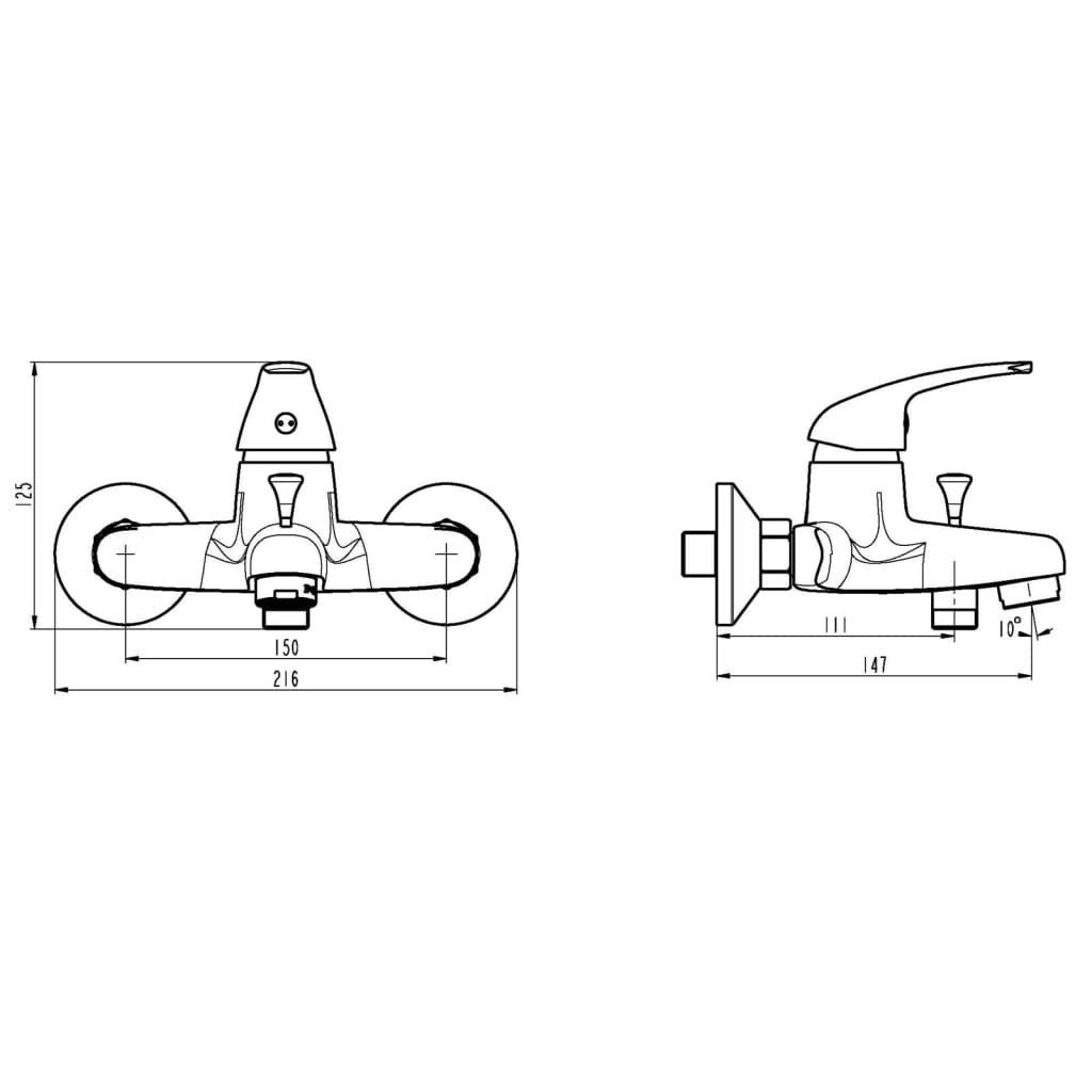 SCHÜTTE Bath Mixer ATHOS Chrome - Bend