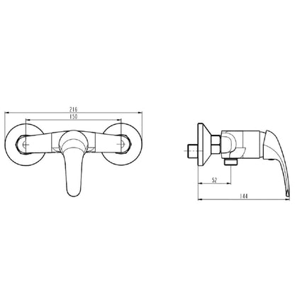 SCHÜTTE Shower Mixer ATHOS Chrome