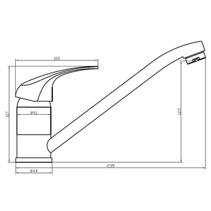 SCHÜTTE Sink Mixer ATHOS Chrome - Bend