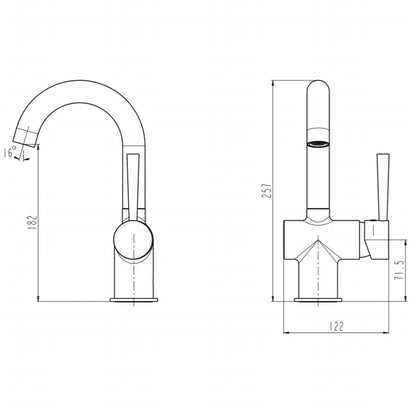 SCHÜTTE Basin Mixer Tap CORNWALL Chrome