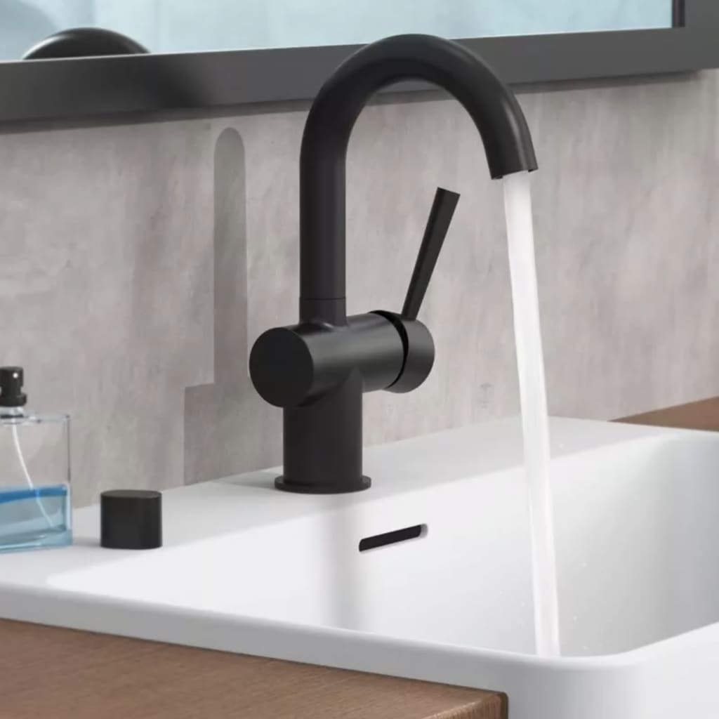 SCHÜTTE Basin Mixer CORNWALL with Lateral Handle Matte Black