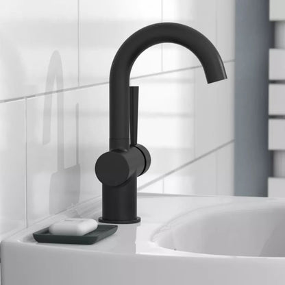 SCHÜTTE Basin Mixer CORNWALL with Lateral Handle Matte Black