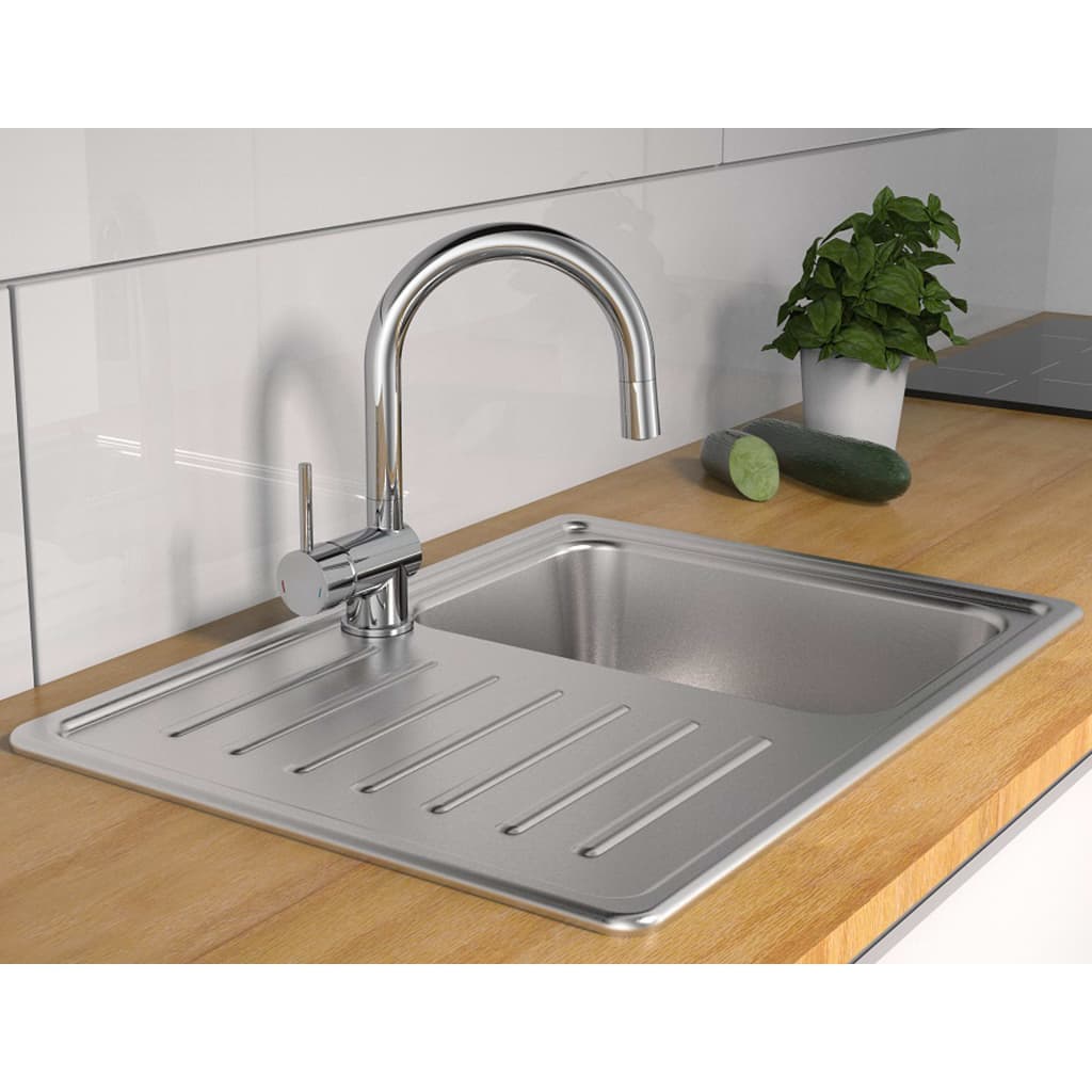 SCHÜTTE Sink Mixer with LED STELLA Chrome - Bend