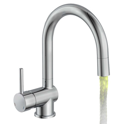 SCHÜTTE Sink Mixer with LED STELLA Chrome - Bend