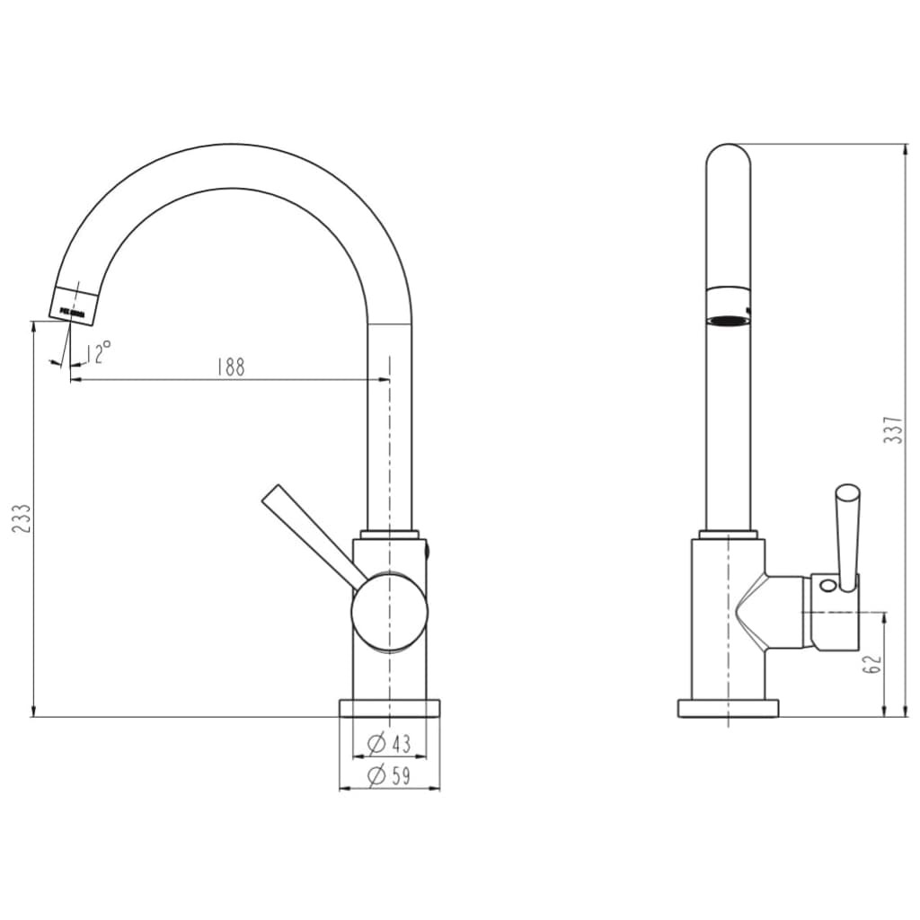 SCHÜTTE Sink Mixer CORNWALL - Bend