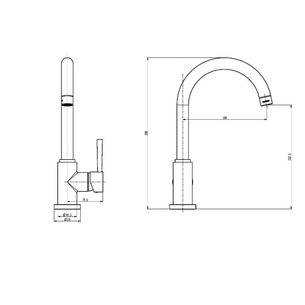 SCHÜTTE Sink Mixer CORNWALL - Bend