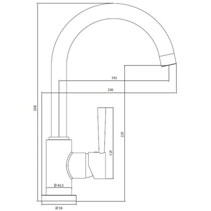 SCHÜTTE Sink Mixer CORNWALL