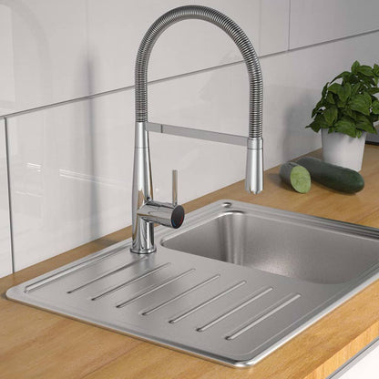 SCHÜTTE Sink Mixer with Spiral Spring NEW YORK Chrome - Bend