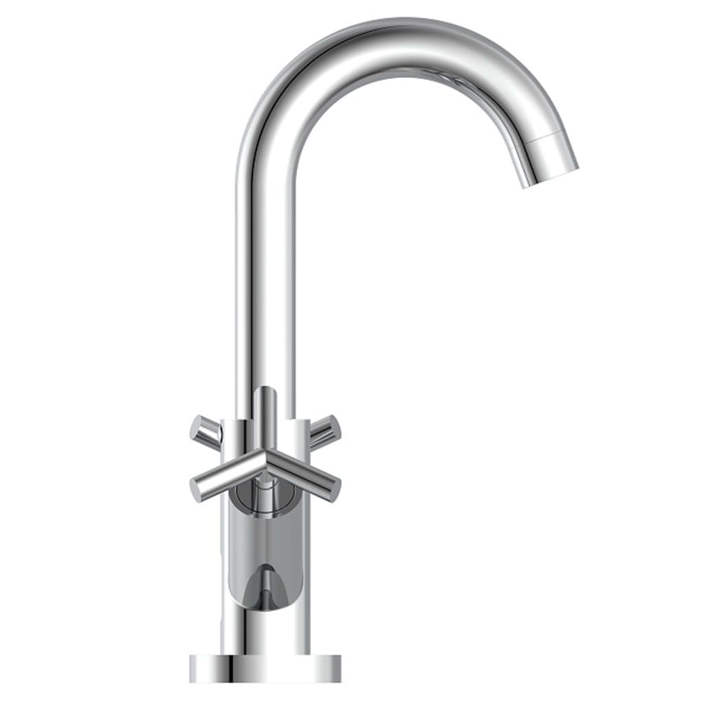 SCHÜTTE 2-Handle Basin Mixer ELIOT Chrome - Bend